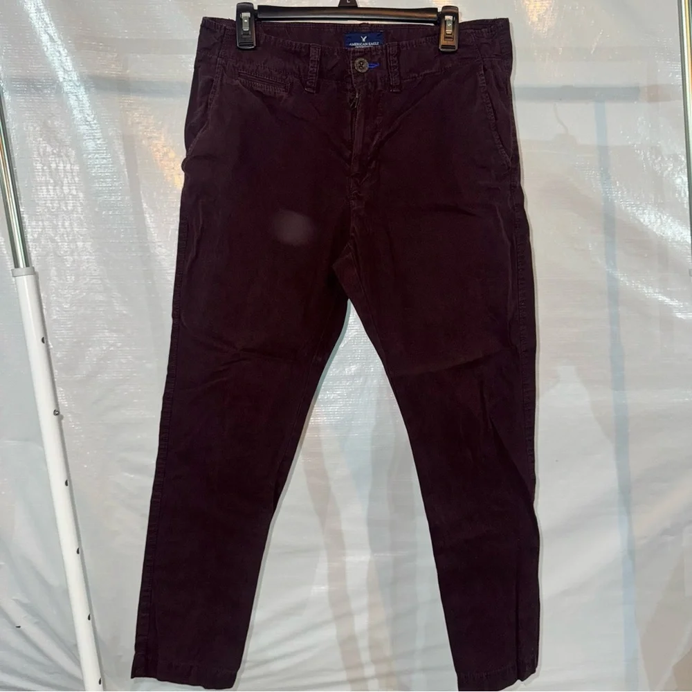 American Eagle Outfitters Men's Corduroy Pants in Maroon